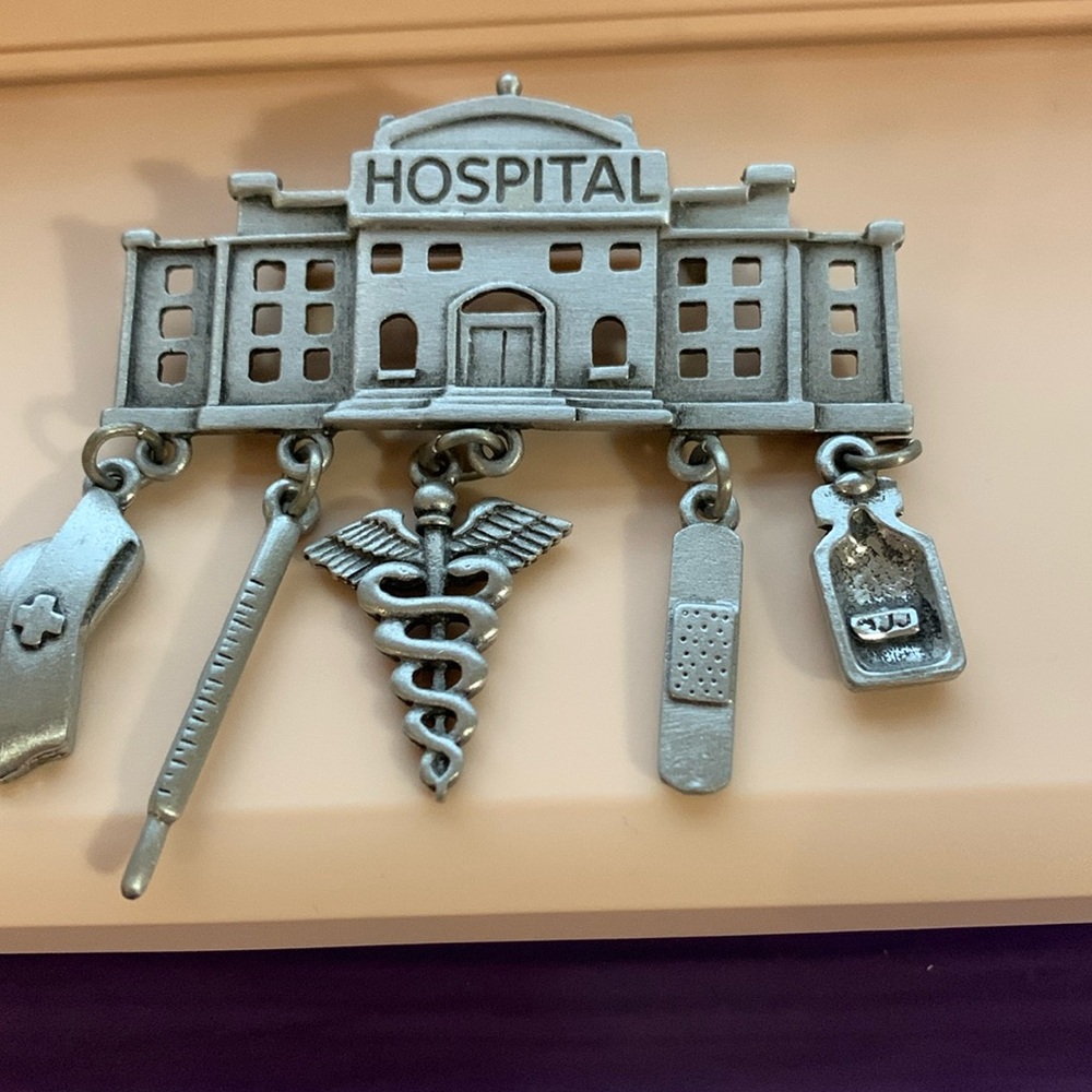 Vintage  JJ Jonette Hospital themed brooch*